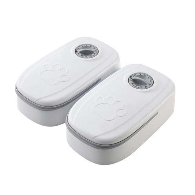 Alimentador automático de alta capacidade para cães e gatos com tigela elétrica dupla para alimentos secos e molhados