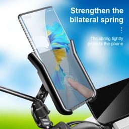 SeameTAL motocicletas retrovisor suporte do telefone para navegação gps suporte do telefone da motocicleta suporte do telefone móvel acessórios de visão traseira - Image 2
