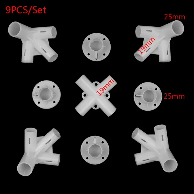 Peças de Reposição para Gazebo e Toldo - Conjunto com Conectores de Pés para Barraca 3x3m (25mm e 19mm)