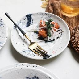 Prato de cerâmica, bife japonês, prato de pizza, prato, salada, disco, cerâmica, talheres, pratos de jantar - Image 4