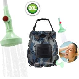 Saco solar portátil do chuveiro para acampar, chuveiro do acampamento, viajar ao ar livre, 20L - Image 1