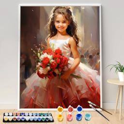 Pintura por números para meninas e meninos, kit de pintura acrílica, diy, diy, diy, presente, decoração home - Image 2