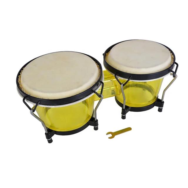 Bongo Drum de Plástico Chic com Anel Largo - Instrumento de Percussão, 6" e 7", Venda Direta da Fábrica, 1 Unidade