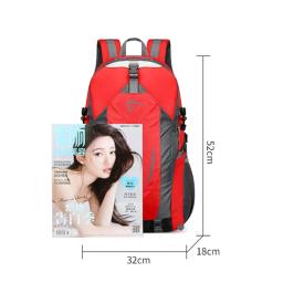 Mochila impermeável portátil ultraleve, saco dobrável de montanhismo, escalada ao ar livre ciclismo viagem mochila, caminhadas mochila, 40L, 840D - Image 6