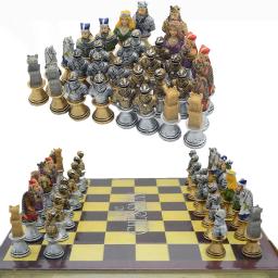Medieval Samurai Bust Chess Character, Character Tema Cavaleiro, Brinquedo Educativo, Table Game, Resina pintada, Collectible Gift - Image 1