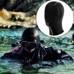 3/5mm unissex touca de natação neoprene mergulho capuz com ombro equipamento de mergulho chapéu boné inverno nadar quente wetsuit - Image 5