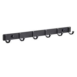 Ganchos de parede de alumínio Punch-free, cremalheira do armazenamento, cremalheira, salvar o espaço, preto, prata, porta, parte traseira, roupa, banheiro, toalha, 1Pc - Image 6