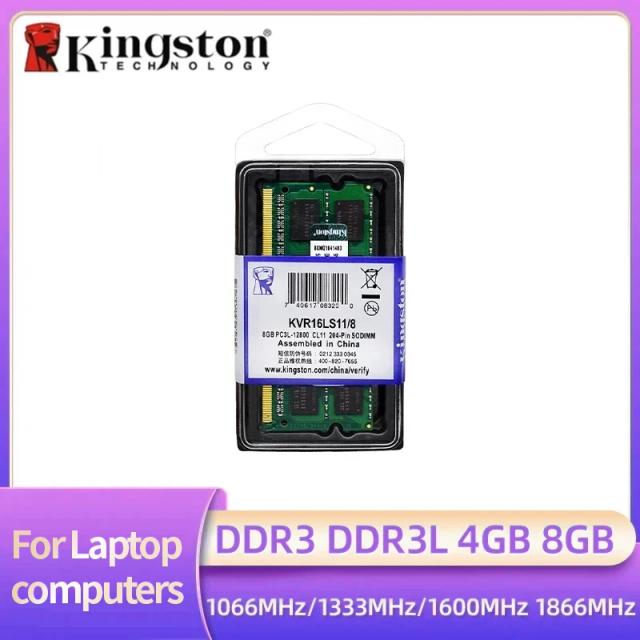 Kingston Memória RAM Notebook DDR3L DDR3 8GB 1600MHz SO-DIMM