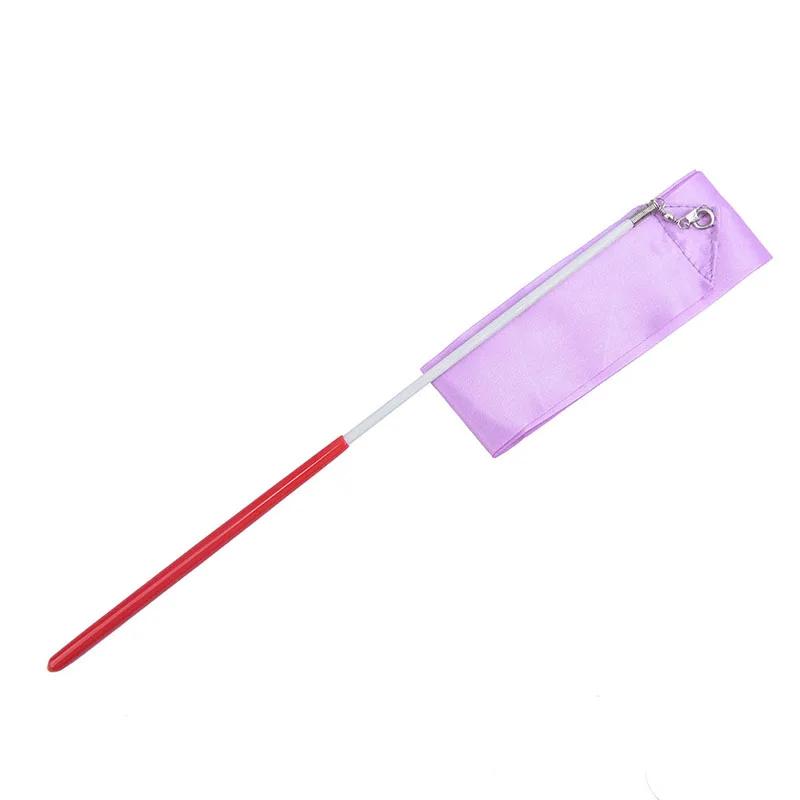 Ginástica Ballet Streamer Twirling Rod, Fita Colorida da Dança Ginástica, Arte Rítmica, Bastão Arco-Íris, Treinamento Esportivo, 2m - Image 1