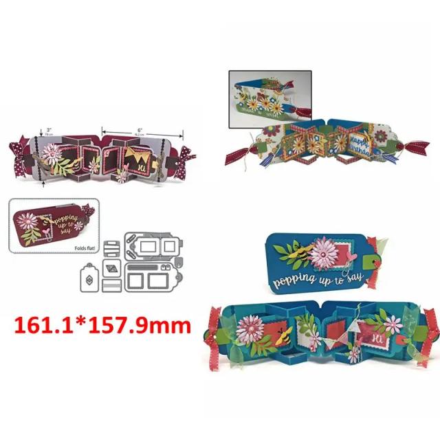 Álbum 3D Pull-Out para Scrapbooking: Caixa Cortada para Projetos de Artesanato em Papel e Cartão para Casa e Jardim - Venda Quente 2024