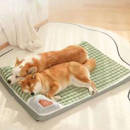 MADDEN-Camas removíveis laváveis para animais, tapete quente, sofá luxuoso para cães pequenos e médios, cama xadrez para gatos, sono fofo, inverno - Image 2