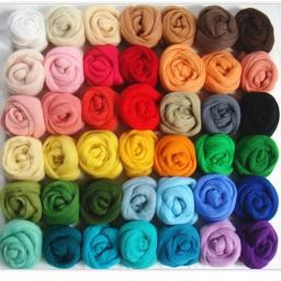 Lã felting fio roving fibra artesanato agulha mão conjunto de rosca tricô mistura diyfeltwoolen weavingtool material velo grosso - Image 1