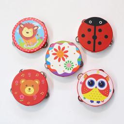 Desenhos animados mão tambor para crianças, pandeiro, instrumento de percussão musical, presentes do bebê, música brinquedos para crianças, 1x6in - Image 5