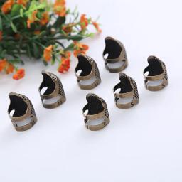 2 peça durável multi-tamanho ajustável dedal perfurador agulha kit novos acessórios de costura mão dedais vestuário costurar acessório para - Image 5