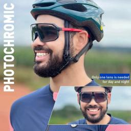 Óculos de ciclismo fotocromáticos, óculos de sol fotocromáticos para homens e mulheres, mountain bike, estrada, nova bicicleta, esportes ao ar livre, caminhadas - Image 2