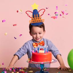 Feliz aniversário chapéu de feltro festa decoração artesanal diy chapéus bonitos com corda elástica para o bebê crianças adulto rosa azul branco - Image 5