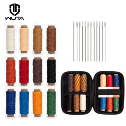 Wuta linha de artesanato de couro, 1 conjunto de 12 cores, linhas redondas enceradas, linha de costura manual de poliéster, alta qualidade, pulseira diy, cabo de trabalho - Image 1