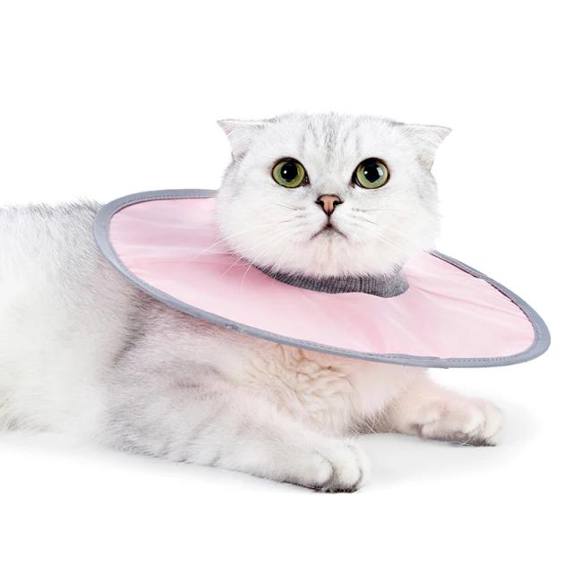 Colar Ajustável e Impermeável para Animais de Estimação, Cone Macio para Gatos, Ideal para Cicatrização de Feridas