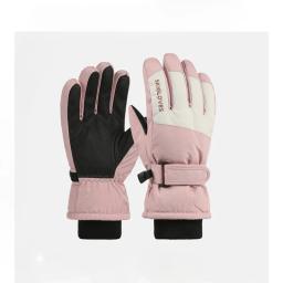 Inverno crianças moda quente luvas de esqui inverno ciclismo dedo cheio anti frio esportes luvas de pelúcia para meninos e meninas - Image 4