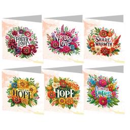Cartões De Forma Especial, Novos Cartões De Natal, Pintura De Diamante Bordado, Conjunto De Mosaico De Diamante, DIY Cartão De Obrigado, 6Pcs - Image 5