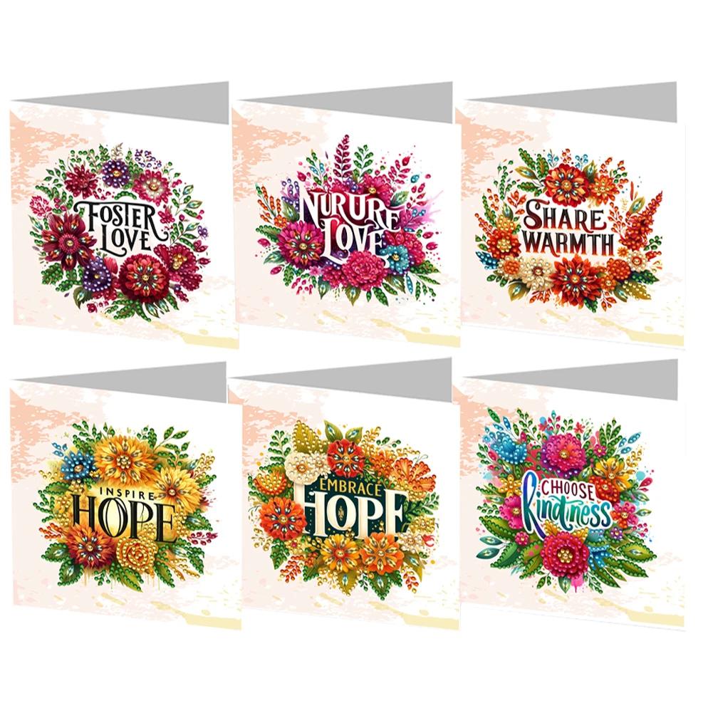 Cartões De Forma Especial, Novos Cartões De Natal, Pintura De Diamante Bordado, Conjunto De Mosaico De Diamante, DIY Cartão De Obrigado, 6Pcs - Image 1