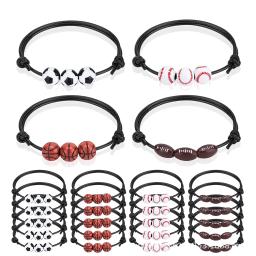 Esportes Tema Charm Pulseiras para Meninos, Futebol, Beisebol, Basquete Beads, Birthday Party Favors, Pinata Fillers, 10Pcs - Image 2