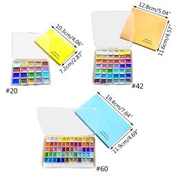 20/42/60 cores tintas aquarela sólidas com brilho para pintura tecido papel 896C - Image 6