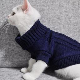 Camisola de inverno para animais, Suéteres de algodão para meninas, Roupas Pug para cães e gatos, Casaco para cachorros - Image 3