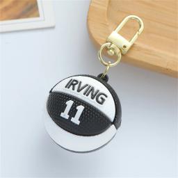 Estrela de basquete nome pingente chaveiros jogo bola lembrança chaveiros saco esporte fã chaveiro boa sorte para homens feminino acessórios - Image 3