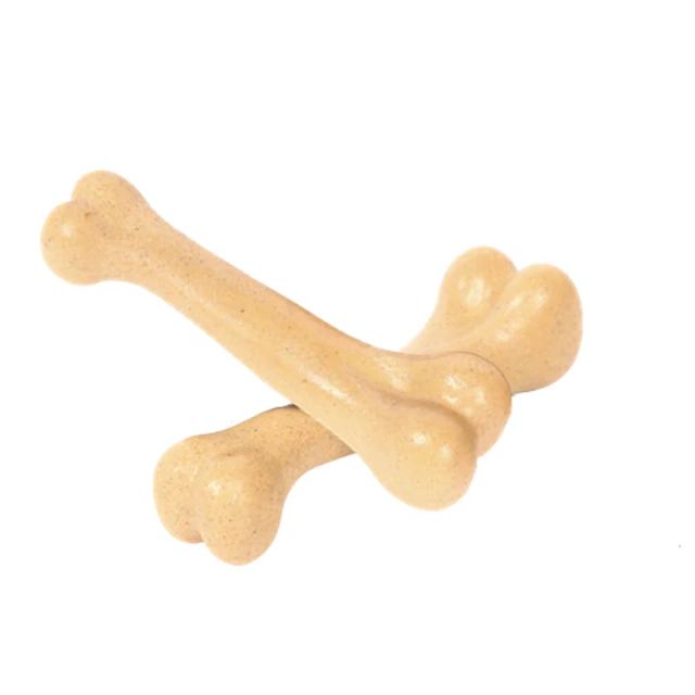 Brinquedo Natural Quase Indestrutível para Cães: Osso Anti-Mordida Não-Tóxico para Mastigação e Cuidado Dental de Filhotes e Cães Médios e Grandes