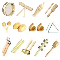 Percussão sensorial de madeira Montessori Brinquedos, Instrumentos Musicais para Crianças, Brinquedos Educativos da Música do Bebê Pré-Escolar, 1 2 3 - Image 2