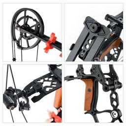 Conjunto de arco composto com arco e flecha para adultos, 30-70lbs, peso, bola de aço ajustável, tiro, mão esquerda e direita, arcos de caça, kit iniciantes - Image 3