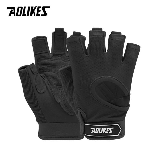 Luvas Respiráveis AOLIKES para Ginásio e Treinamento: Ideal para Levantamento de Peso, Crossfit e Musculação - 1 Par