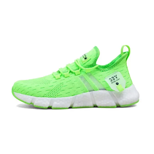 Tênis de Malha Respirável YRZL para Homens - Conforto em Esportes ao Ar Livre com Estilo Casual Branco