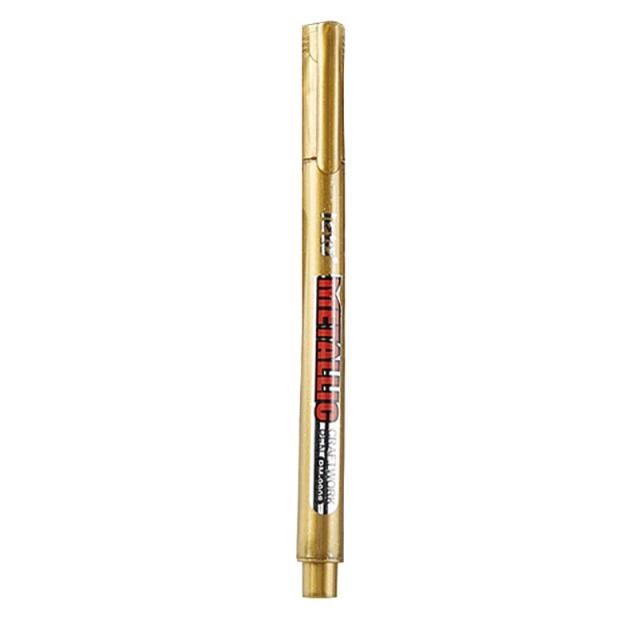 Caneta Metálica Permanente para Tecido em Ouro e Prata - Ideal para Artistas, Ilustrações e Scrapbooking - 1 Unidade