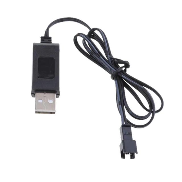 Carregador Portátil USB 3.7V para Baterias Li com Conector SM para Brinquedos e Modelos RC