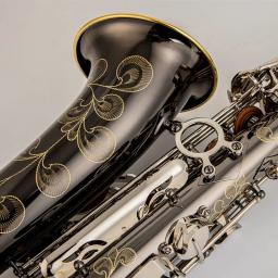 Saxofone Alto Promocional com Bocal, Níquel, Prata, Liga, Latão, Instrumento Musical, Preto, W037, Grátis, Novo - Image 5