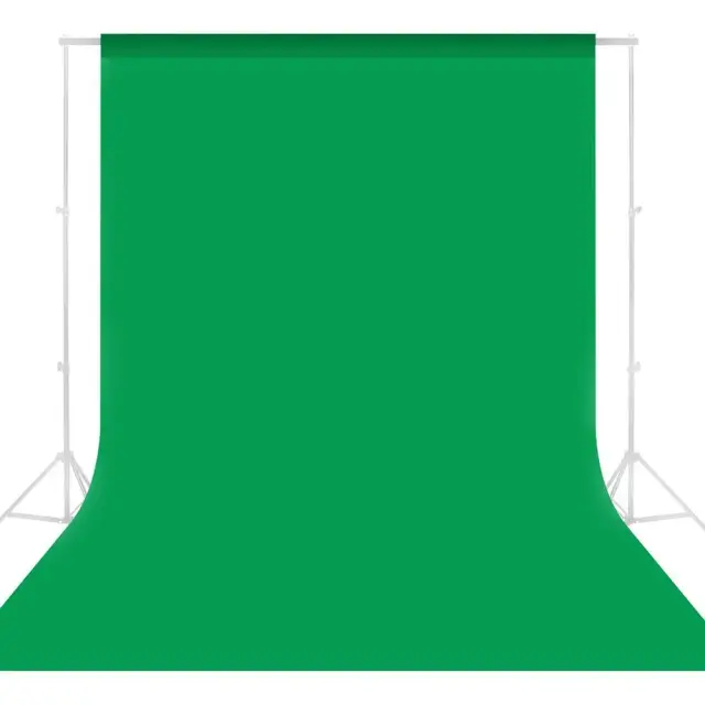 Pano de Fundo Verde Liso e Branco em Algodão Puro para Estúdio de Fotografia e Transmissões Ao Vivo