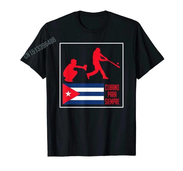 Camiseta Retrô de Beisebol Cubana Unissex em Algodão - Estilo Hip Hop e Conforto Casual