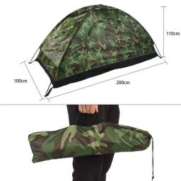 1 × barraca de acampamento portátil ultraleve, barraca de jardim para uma ou duas pessoas com revestimento anti-UV, zíper bidirecional, caminhadas, pesca, viagens - Image 6