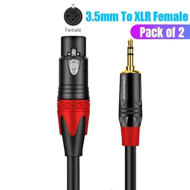 Cabo Adaptador XLR Macho para 3,5mm - Ideal para Microfone, Computador e Câmeras SLR