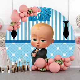 Banners de desenhos animados personalizados para bebê, fundo azul, decoração suprimentos, festa de aniversário, foto, estúdio de fotografia, menino, crianças - Image 2