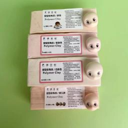 Argila macia para modelagem manual, cor de pele branca, escultura de cabeça, 450g - Image 1