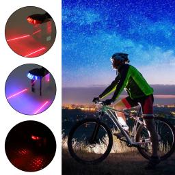À prova dwaterproof água bicicleta ciclismo luzes traseiras led laser aviso de segurança luzes da bicicleta cauda acessórios da bicicleta luz - Image 6