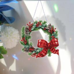 Pintura Diamante Em Forma Especial Pendurado Grinalda, Grinalda De Natal Acrílico, Decoração Da Parede, Guirlanda Pintura De Arte - Image 1