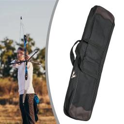 1pc tiro com arco recurvo takedown saco caso titular de mão à prova dwaterproof água arco quiver caça carregando arco caso seta lidar com acessórios - Image 1