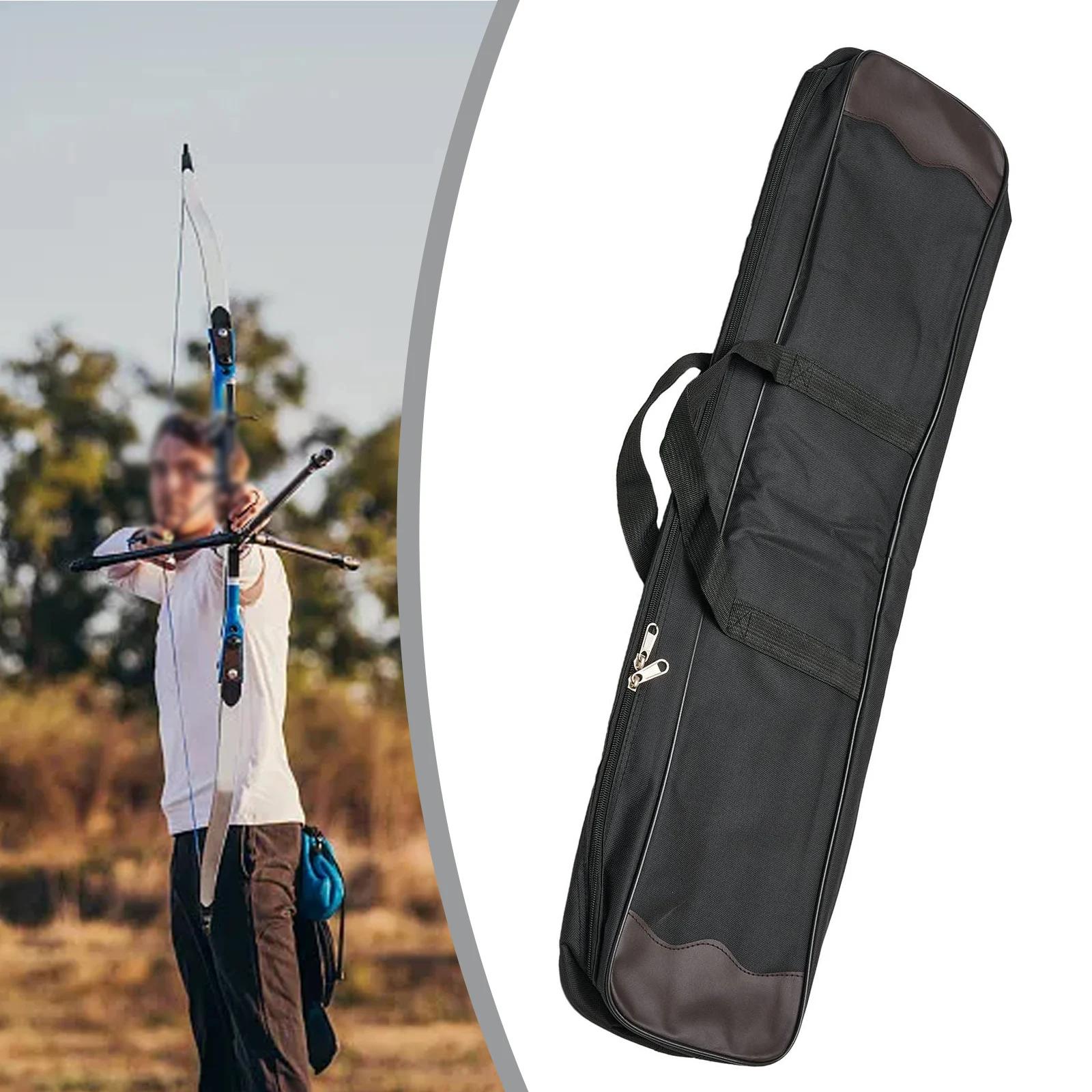 1pc tiro com arco recurvo takedown saco caso titular de mão à prova dwaterproof água arco quiver caça carregando arco caso seta lidar com acessórios - Image 1