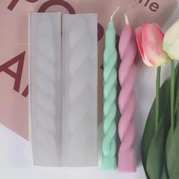 Silicone Espiral Longo Pólo Vela Molde, Geometria DIY, Vela Redonda Fazendo, Resina Soap Mold, Presentes Artesanais, Decoração de Casa, Romântico - Image 6