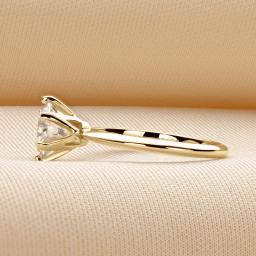 Anel de noivado banhado a ouro 18K em prata Moissanite S925 cor D – presente de dia dos namorados para ele - Image 5