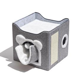 Nova casa de gato de deck duplo, quente no inverno, grande casa de todos os fins, villa, gato fechado e produtos para animais de estimação - Image 5